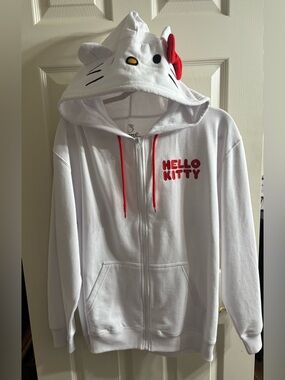 Hello Kitty White Hybrid Zip-Up Hoodie Jacket